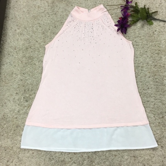 Belldini Pink Rhinestone Blouse - Picture 3 of 7